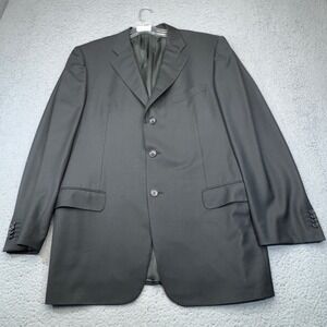 Ermenegildo Zegna Blazer Mens 44L Gray Italian Trofeo Wool 2 Button Sport Coat